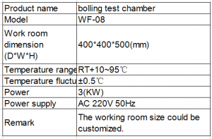 bolling test chamber